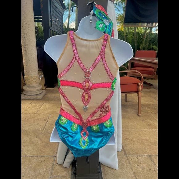 Professional Synchro Artistic Swimming Mermaid Swimsuit w/head piece - Picture 10 of 16